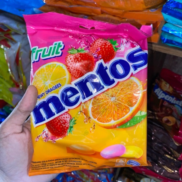 

Permen Mentos Chewy Dragees Fruit Fresh Action Golia 135gr
