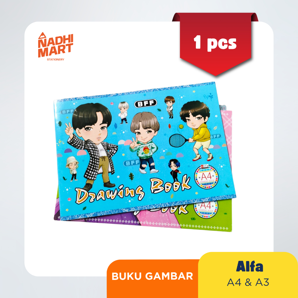 

ALFA BUKU GAMBAR A4 / BK GBR ALFA A4 (10/240) / BK GBR ALFA A3 (10/120)