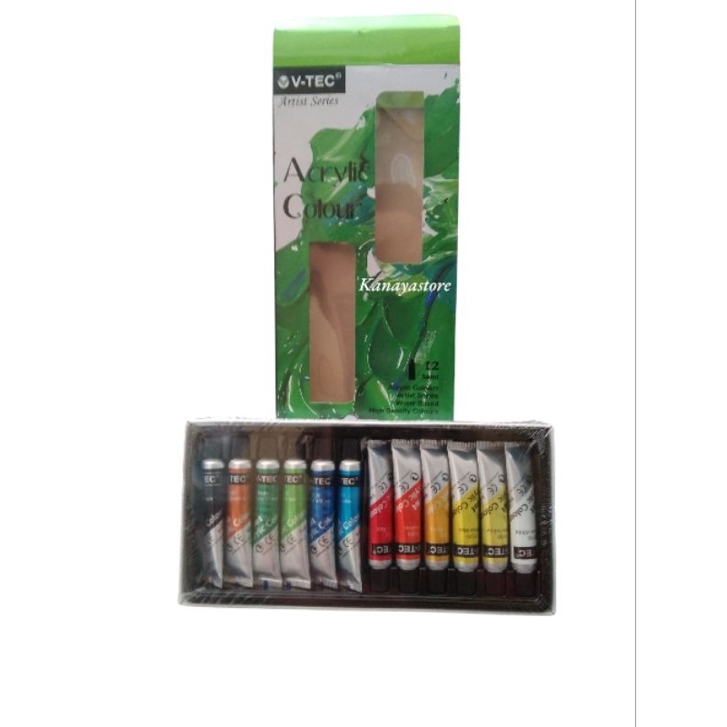 

Cat Acrylic V-tec 12 warna