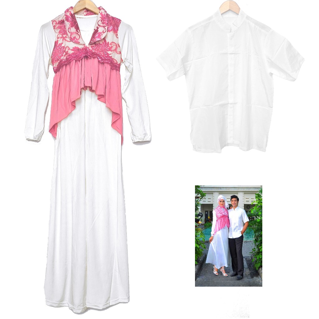 Iyesh 0002 Busana Baju Pakaian Couple Pasangan Fashion Muslim Wanita Maxi Gamis Dress Lengan Panjang