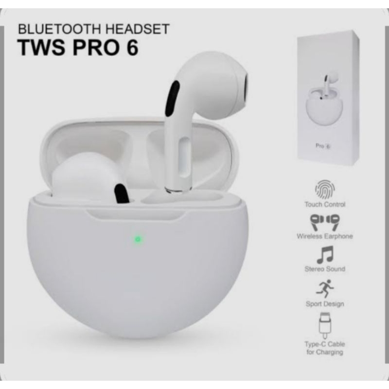 HF TWS PRO 6 WHITE
