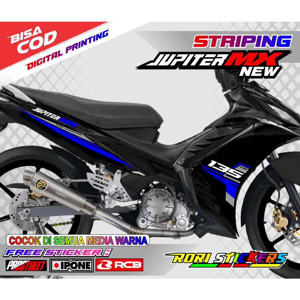 STRIPING VARIASI MOTOR YAMAHA JUPITER MX 135 NEW / STICKER LIST YAMAHA JUPITER MX 135 BARU