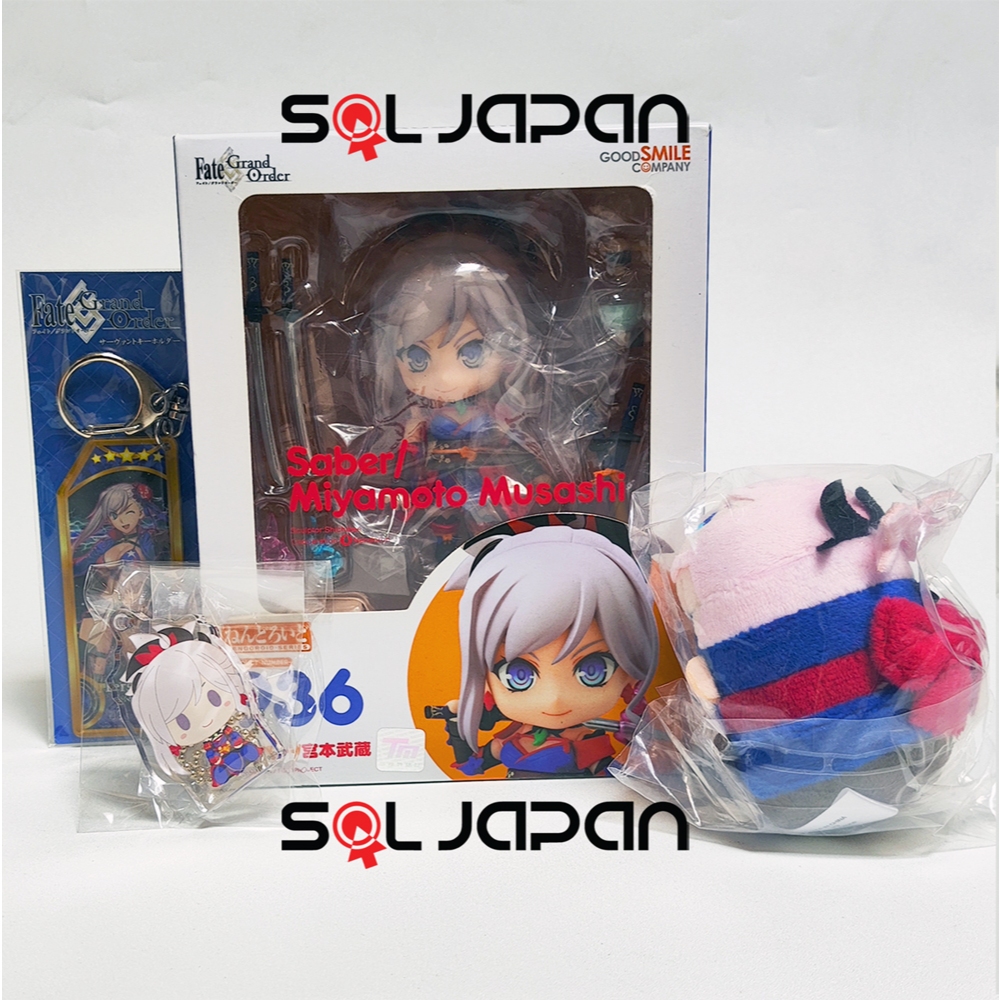 Fate Grand Order FGO Nendoroid Mochi Mascot Servant Keyholder Kuji Stand Saber Berserker Musashi Set