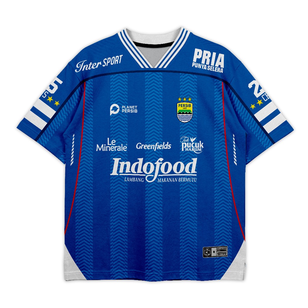 ARUNI Kaos Jersey Persib Champion 2025 Jersey Persib Anak Oversize 1-10thn