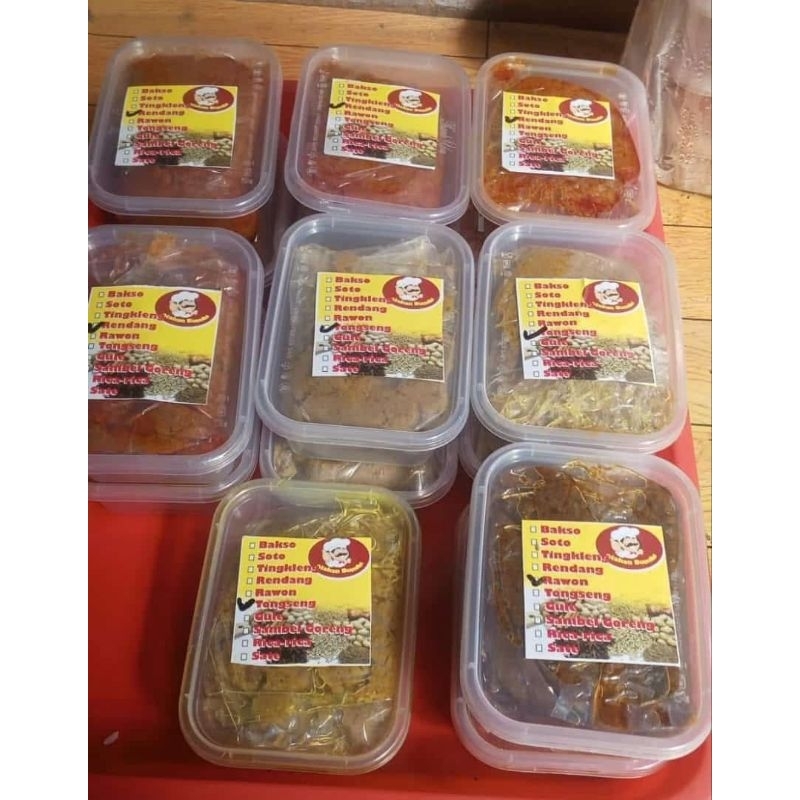 

Bumbu Masak Instan Rendang Rica Tongseng Tingkleng Gule Soto Rawon Bakso