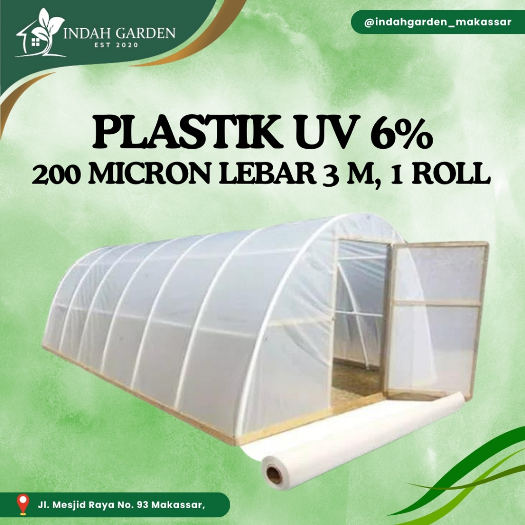 Plastik uv  6% 200 miron lebar 3 meter harga 1 ROLL