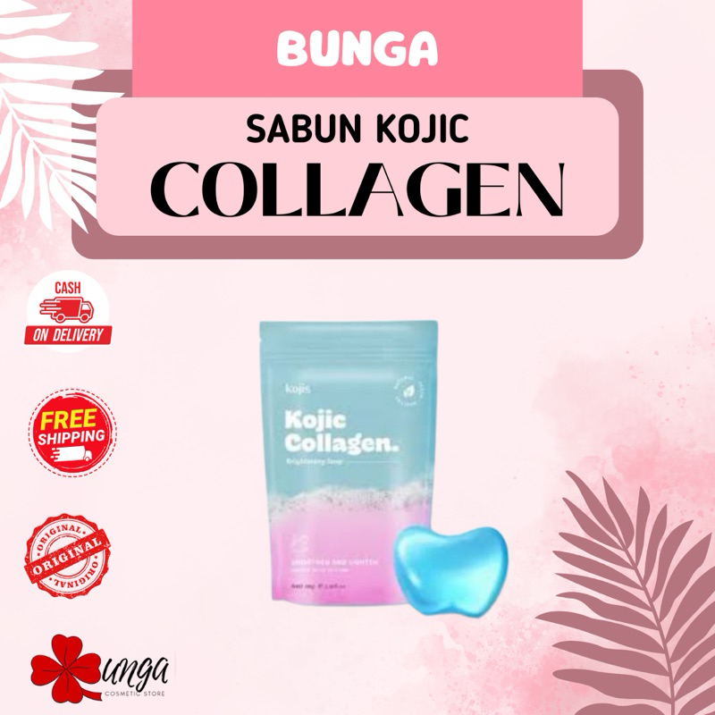 Bunga - [90gram] Sabun Kojic Collagen Brightening/ Sabun Wajah Kojic Collagen/ Sabun Kojic