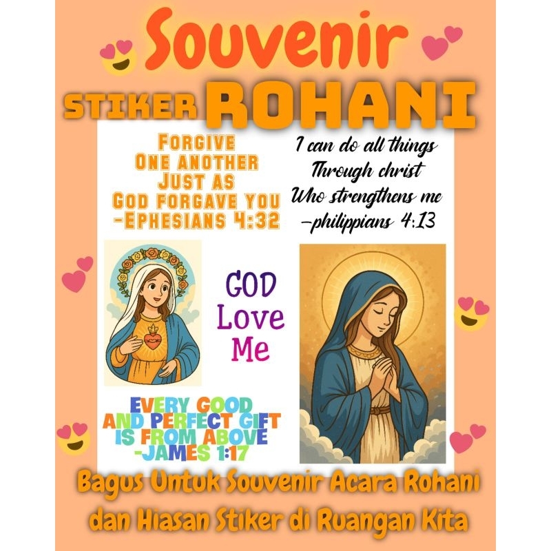 

Stiker Sekolah Minggu / Souvenir Stiker Rohani / Stiker Bunda Maria