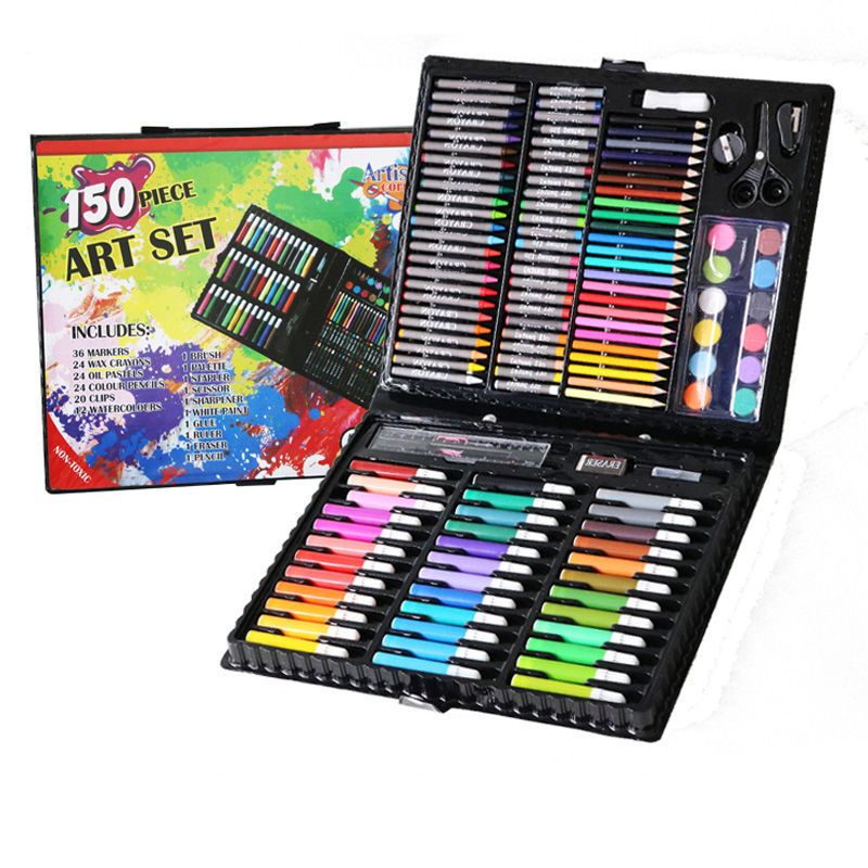 

TINYBAE Krayon Set Koper Alat Lukis Lengkap Crayon Full Set Kualitas Impor STY10