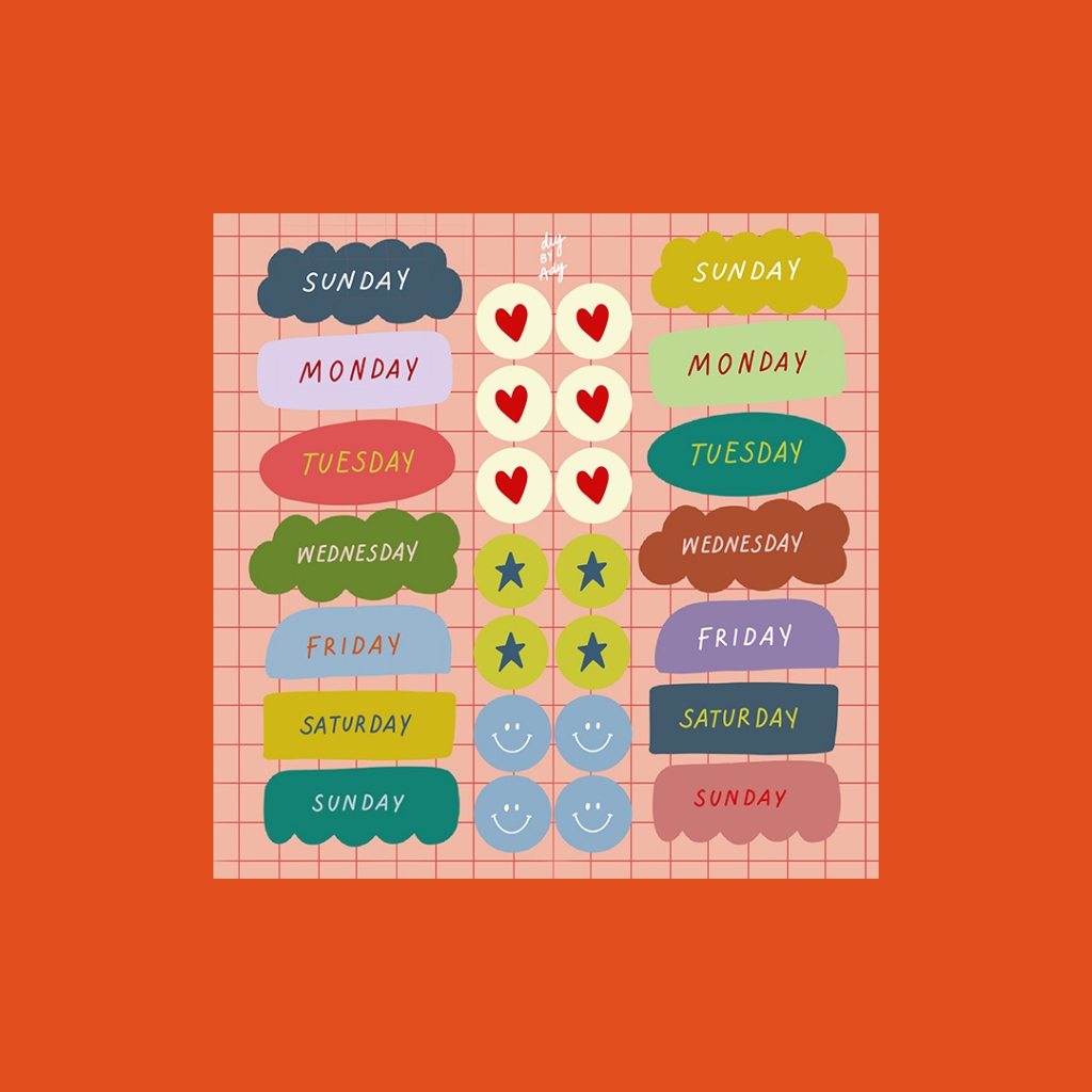 

DIYBYDYA | sticker cube journaling daily