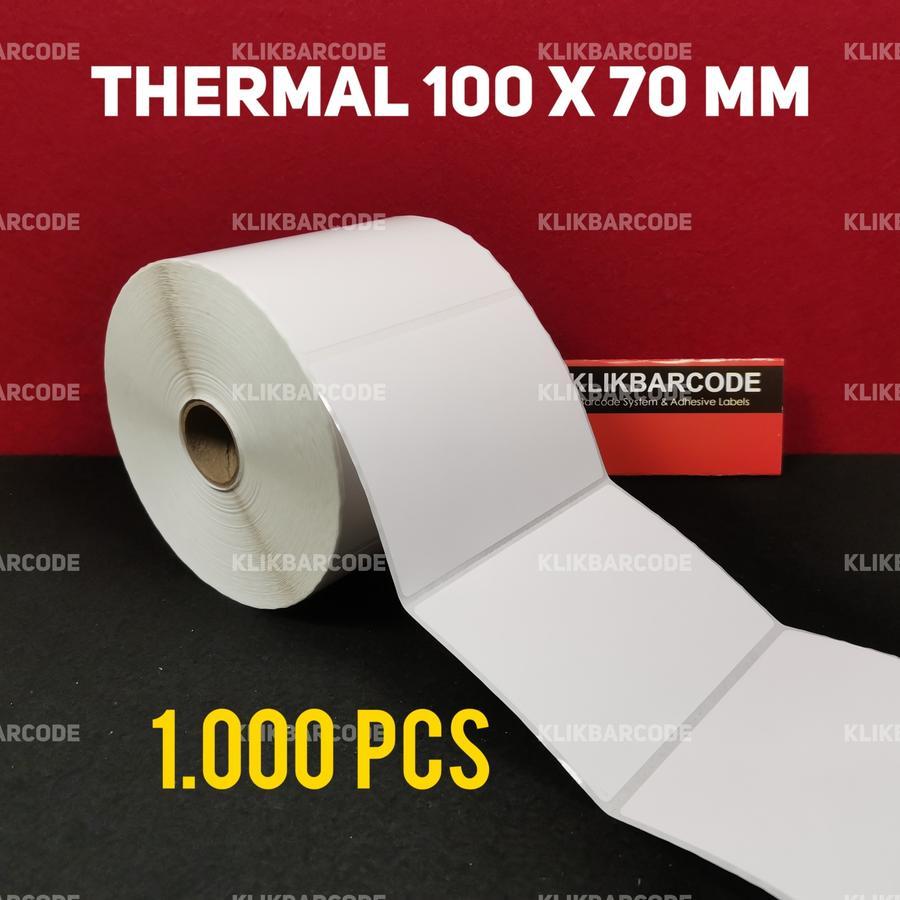 

Stiker Label Barcode Thermal 100x70mm 100x70 1L 1" @1000pcs Premium Klikbarcode