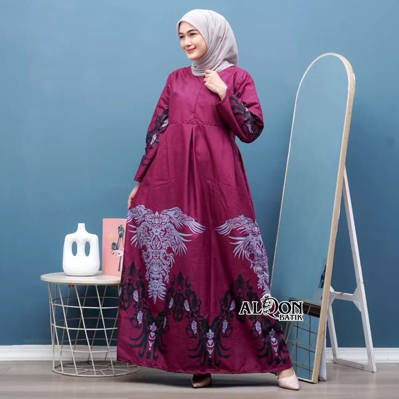 Terlaris Gamis Batik ModernMidi DressAbaya BatikDress Batik