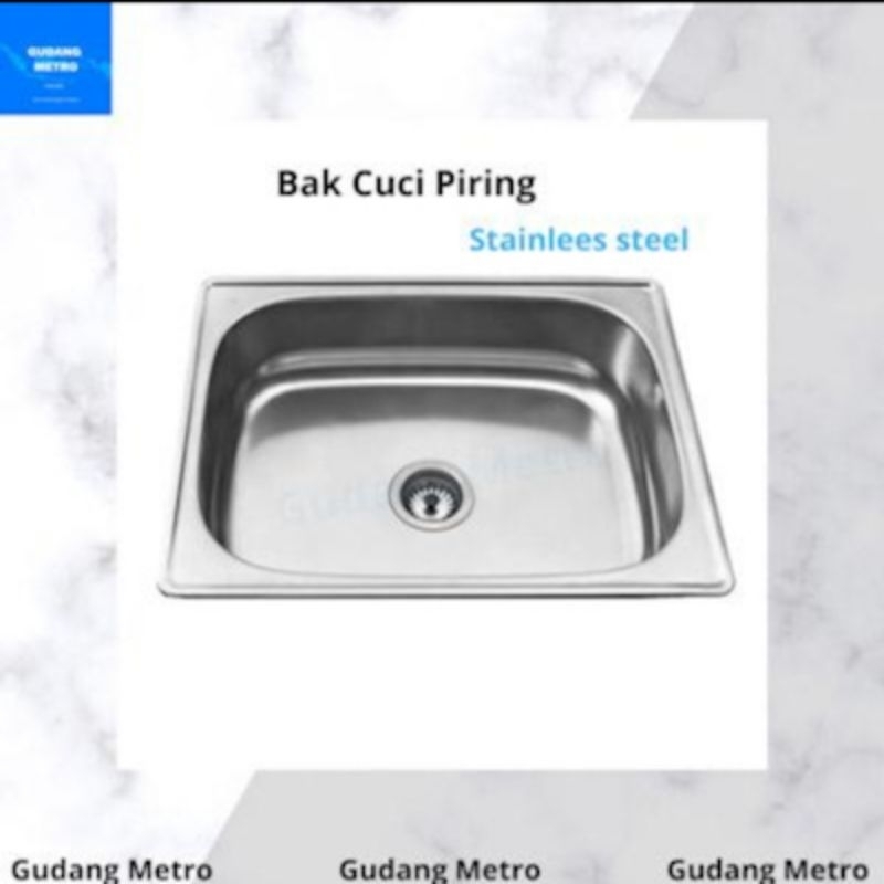 Bak Cuci Piring/Wastafel/ Sink /Persegi panjang/Stainless steel