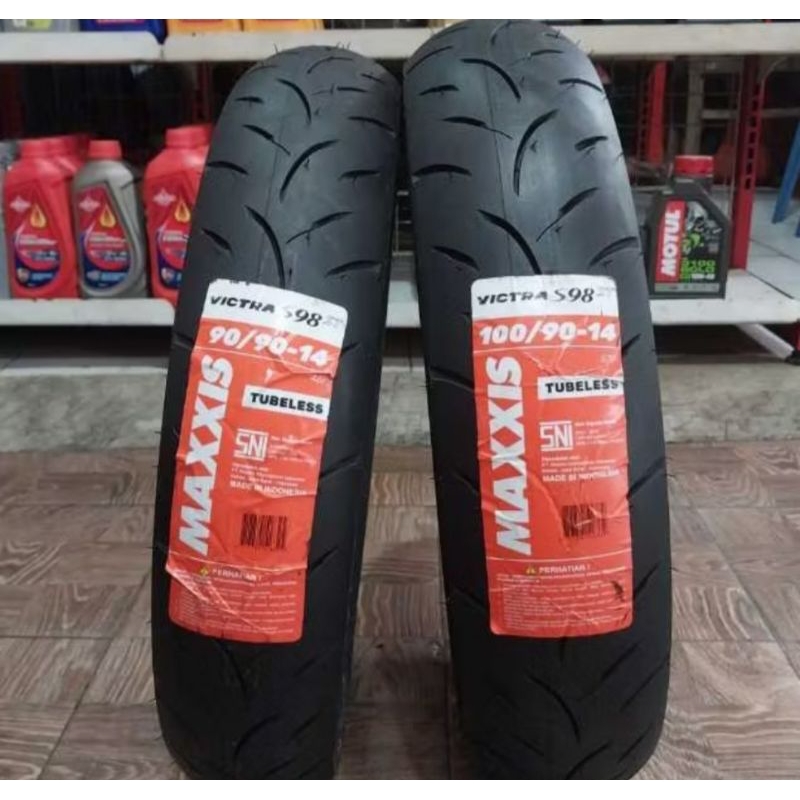 BAN SET MAXXIS VICTRA S98 LEXI/BAN LENGKAP YAMAHA LEXI/BAN LUAR SET MAXXIS VICTRA LEXI/BAN DEPAN BEL