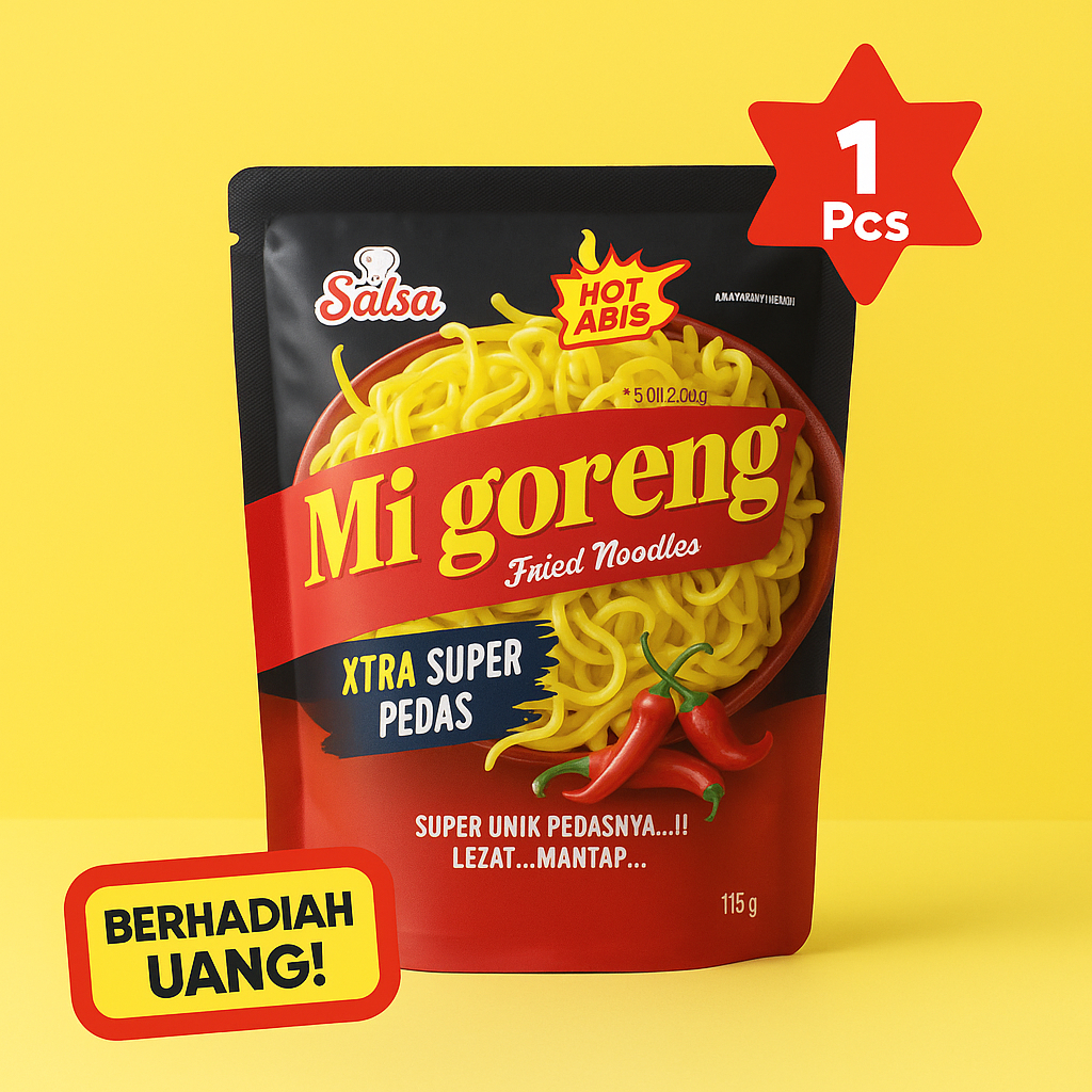 

Snack Mie Goreng Pedas Berhadiah Uang | Salsa Camilan Unik Mantap, Pedas, Gurih