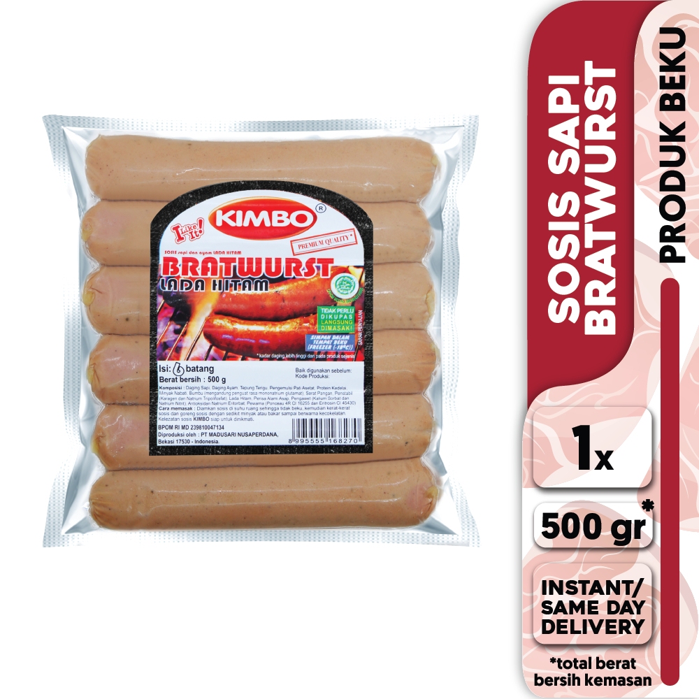 

KIMBO Bratwurst Lada Hitam 6pcs