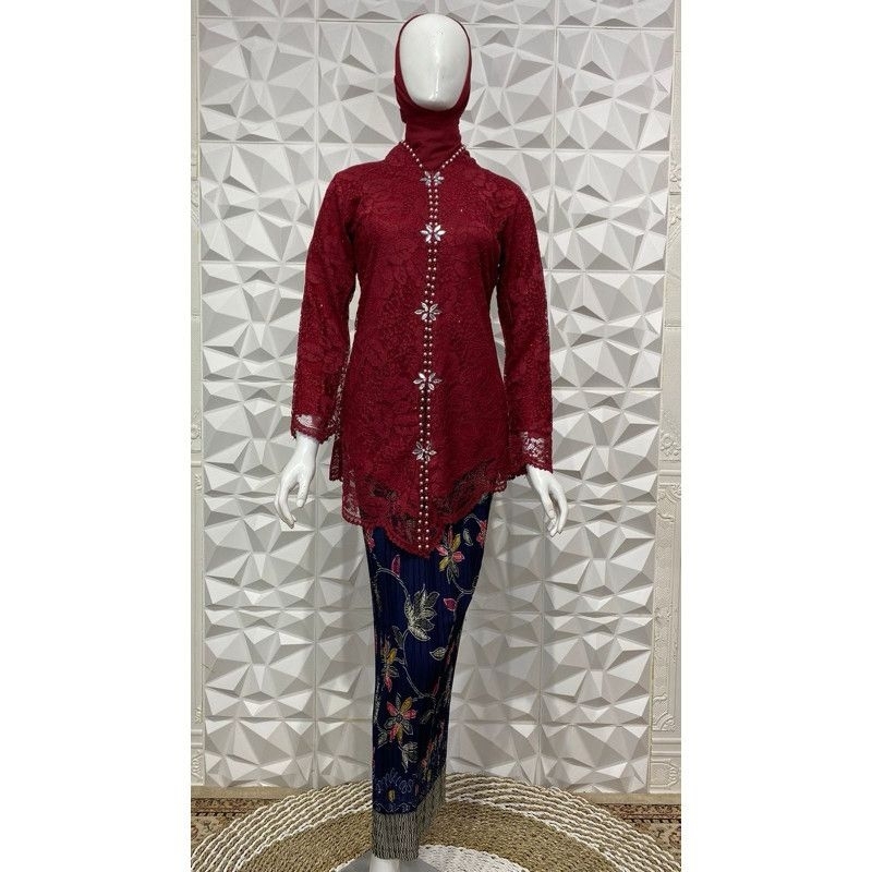 set kebaya Encim brokat Payet LD 130 // kebaya wanita modern // kebaya Brokat Encim Payet