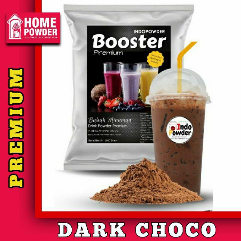 

Bubuk Minuman PREMIUM Drink Powder BOOSTER Dark Choco 1kg Minuman Cafe Resto Murah
