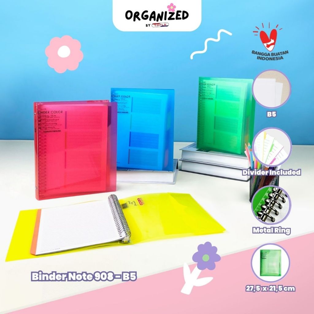 

Binder B5 /notebook buku catatan agenda journal ukuran B5 ring 26