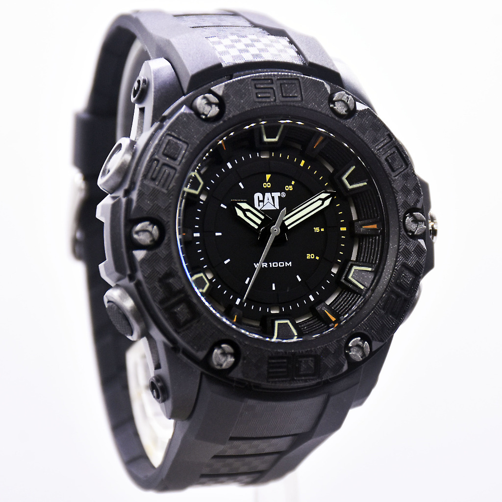 Caterpillar Jam Tangan Pria Analog LU.160.21.127 Strap Rubber Tanggal Aktif Original Bergaransi Resm