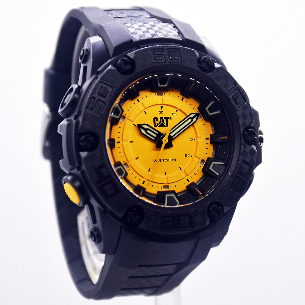 Jam Tangan Analog Pria Caterpillar LU.160.21.721 Strap Rubber Casual Original Bergaransi Resmi Inc. 