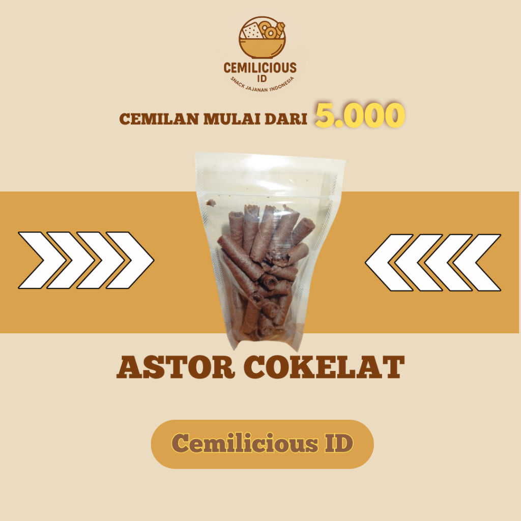 

[Cemilicious ID] Astor Cokelat 50gr - Wafer cokelat