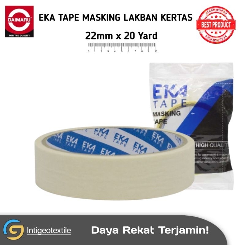 

Eka Tape Masking Lakban Kertas 22mm x 20 Yard