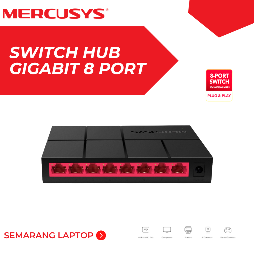 Switch Hub gigabit 8 port Mercusys MS 108G