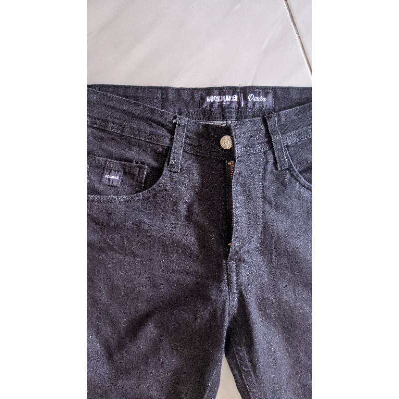 Rockmaker Accent Z Black - Celana Jeans warna hitam