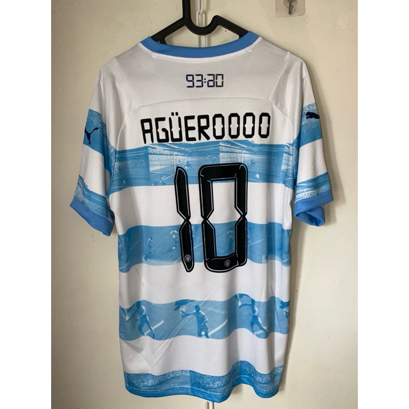 Jersey Manchester City Limited Edition 93:20 Kun Aguero Anniversary + Nameset Aguero