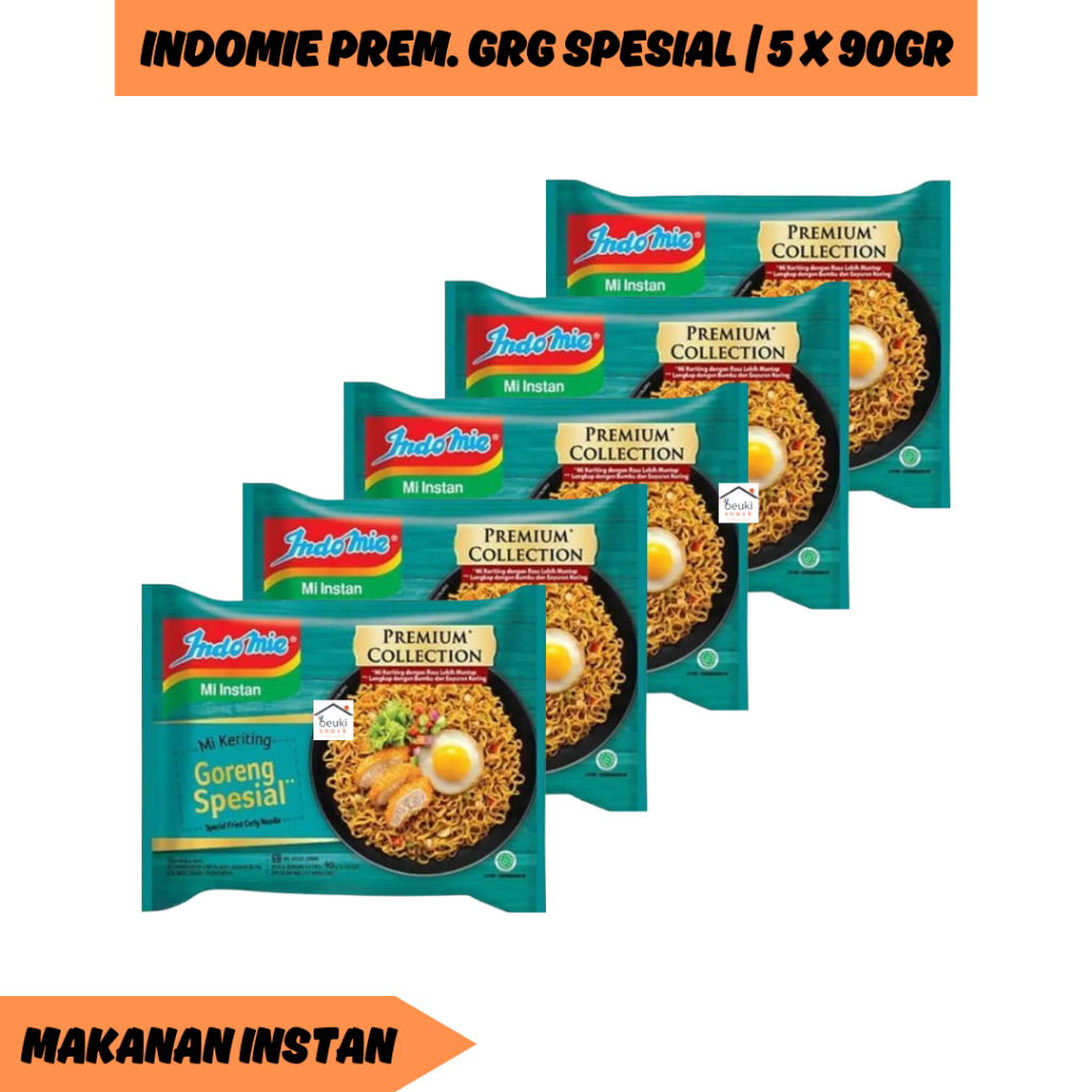 5PCS Indomie Premium Mie Keriting Goreng Spesial