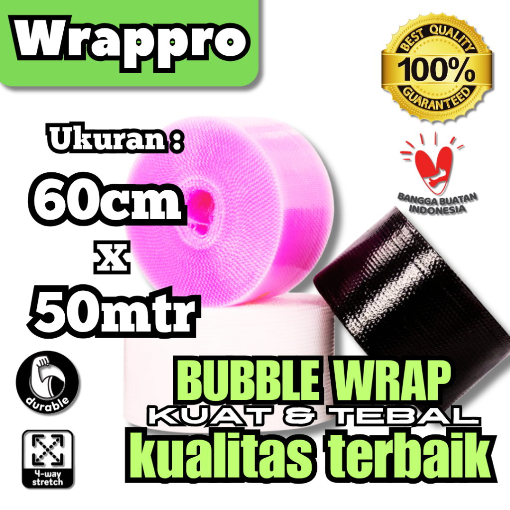 

Plastik Packing Bubble Wrap Tebal 60cm x 50m / Bubble Wrap Roll Premium Quality
