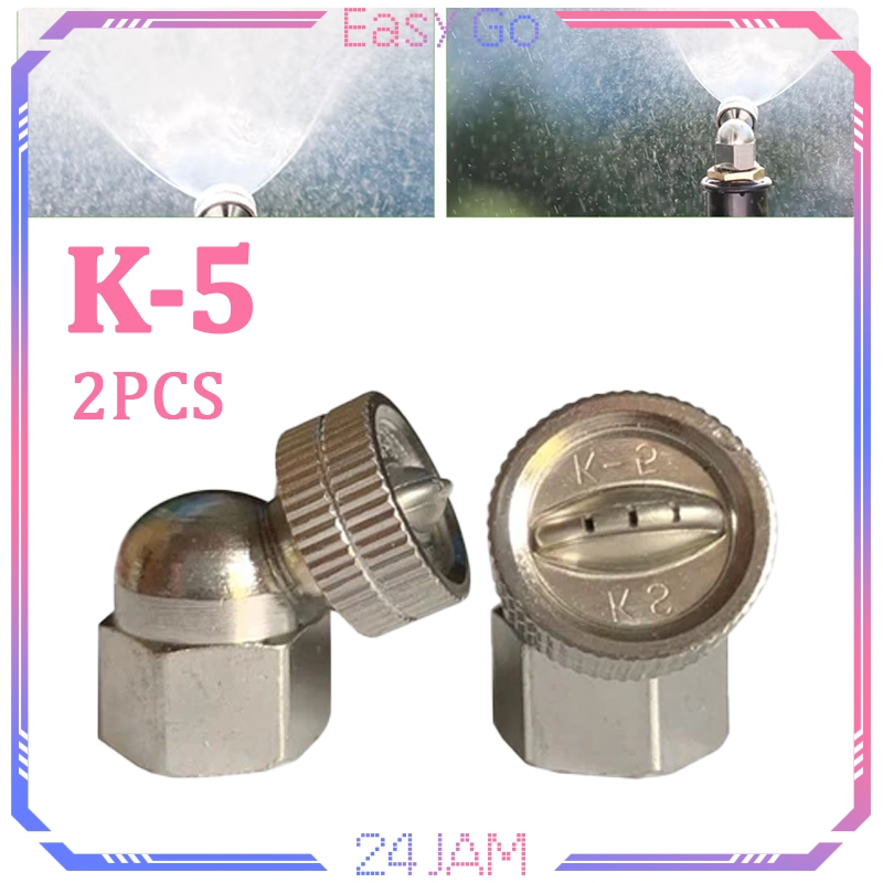 Isi 2pcs Kepala Nozzle Sprayer 3lubang Nozel Spuyer Kabut Bengkok Nozzle Sprayer Kuningan Nozzle Kab