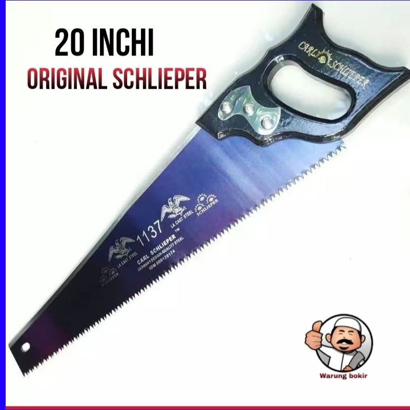 Gergaji kayu schlieper original ukuran 20 inchi ger gaji graji manual