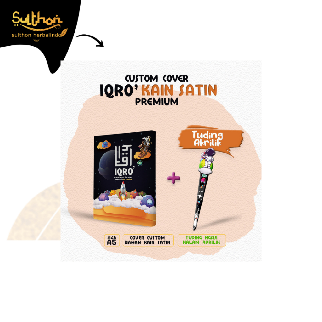 

Sampul Iqro Anak A5 (Tanpa Iqro) Menggunakan Bahan Satin , Hanya Cover saja tanpa Iqro. Motif Hitam Roket
