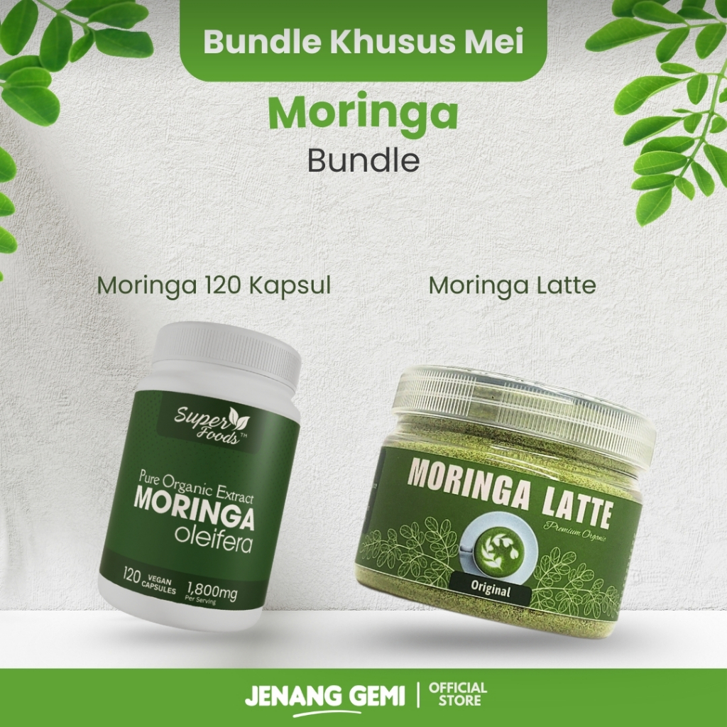 

Moringa Bundle | Kelor | Premium | Organik | Kelor Kapsul | Moringa Kapsul | Moringa Latte + Capsule
