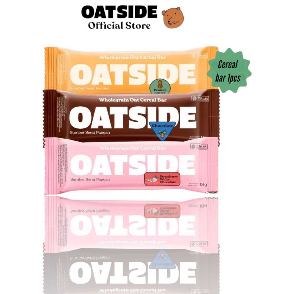 

-MTZ- SRL Oatside Snack Bars Rasa Peanut Butter | Chocolate | Stroberi 18G | PER pcs