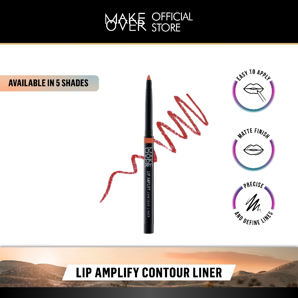 [ Dubai Fashion Week ] MAKE OVER Lip Amplify Contour Liner 0.2 g - Lip Liner Lipstick Lipstik DFW Na