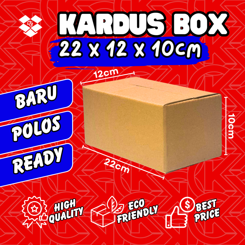 

Kardus Karton Box Packing 22x12x10cm Polos Coklat Murah