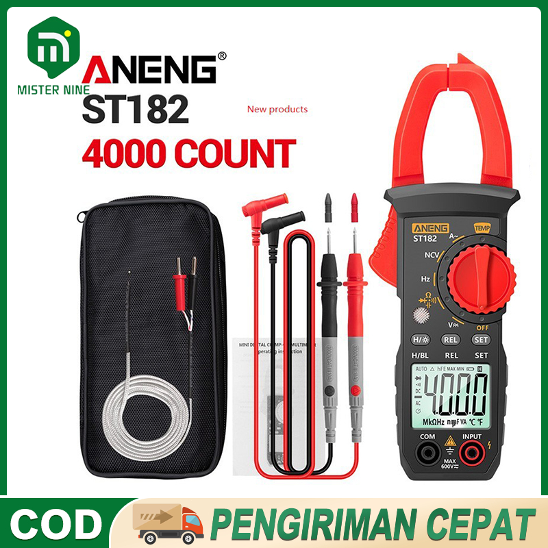 ST181/ST182 ANENG Digital Multimeter ClampST182- Pengukuran Akurat Tampilan Jelas Fitur OtomatisMati