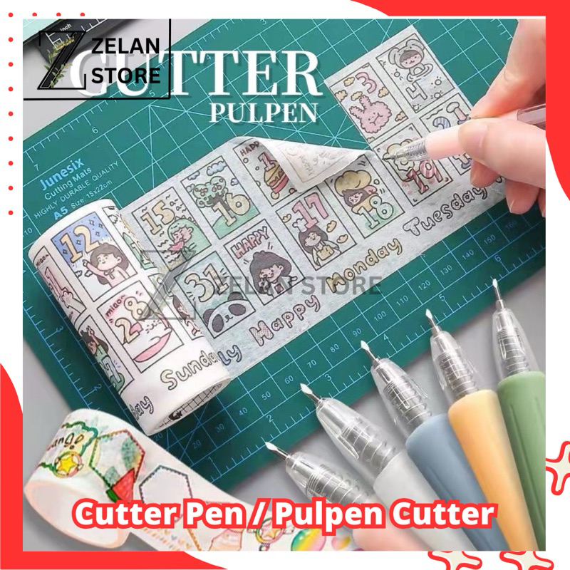 

Pulpen Cutter Pen Mini Pisau pemotong DIY Pisau ukir Lucu Kantor Sekolah