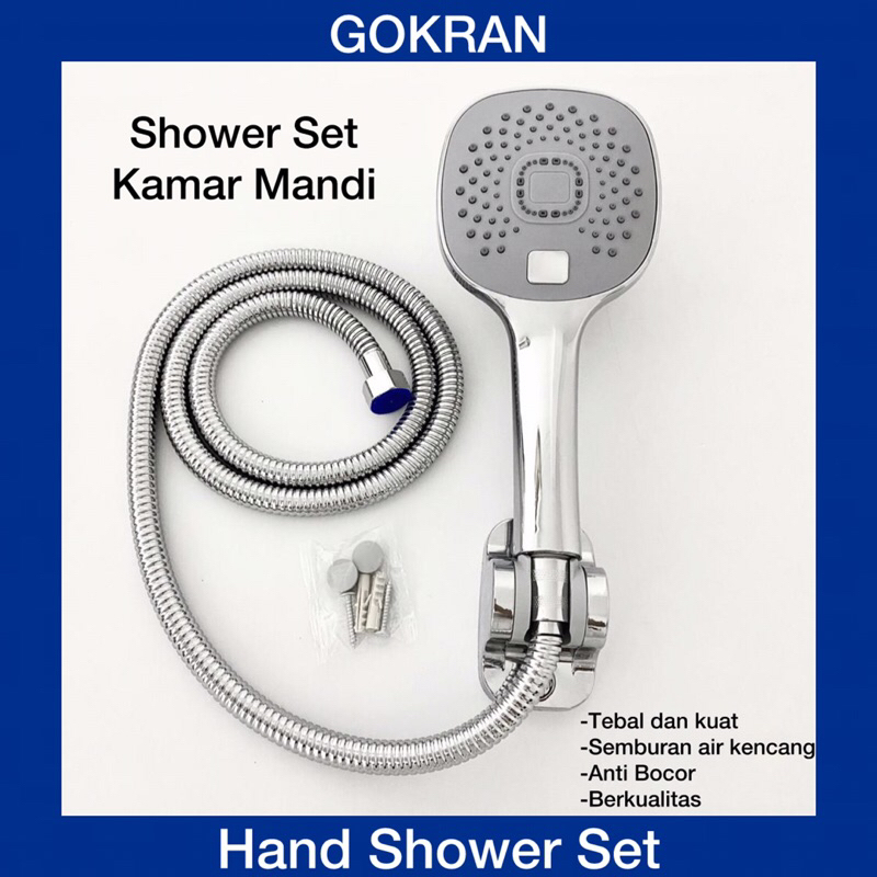 Hand Shower Set Jumbo,Set Shower Kamar Mandi,Kepala Shower Besar,Shower Bathrub