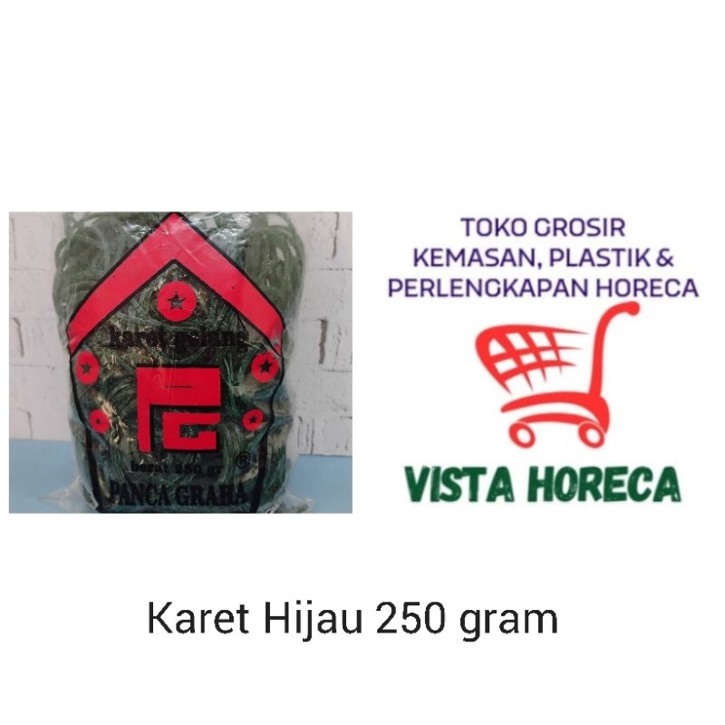 

karet Gelang / Lingkaran Besar Warna Hijau Kualitas Bagus isi 1 kg