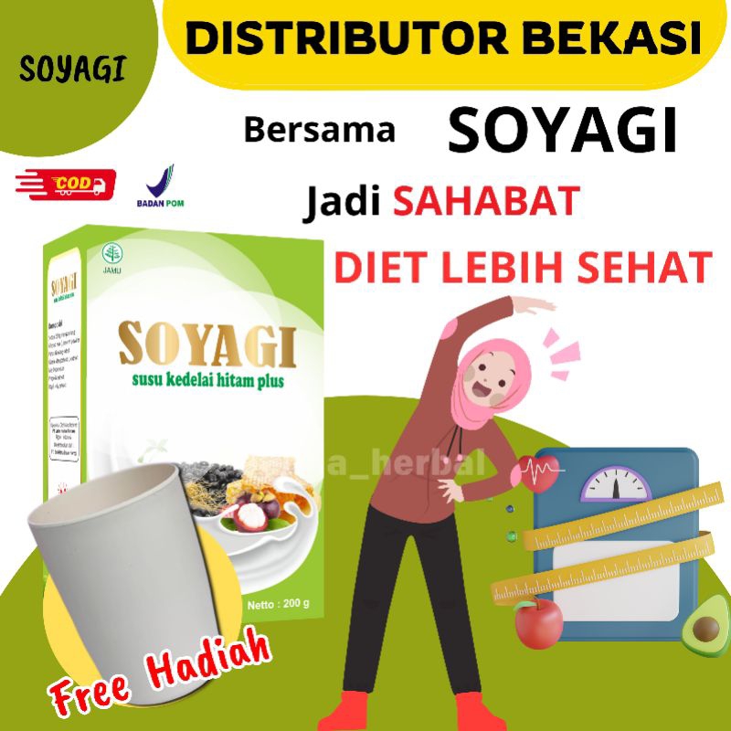 

[BISA COD + GARANSI] SOYAGI SUSU KEDELAI HITAM 1 BOX KEMASAN 200gram SAHABAT DIET SEHAT