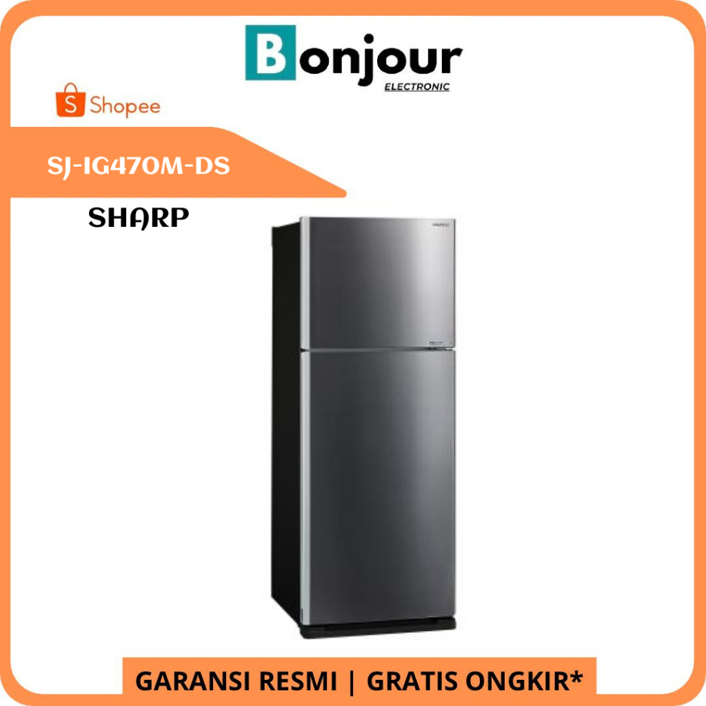 Kulkas Inverter Sharp 2 Pintu SJ-IG470M-DS 397 Liter SJIG470MDS 397L