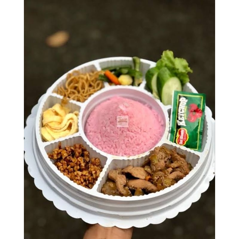 

Tumpeng Mini Sekat Ayam Teriyaki Termurah