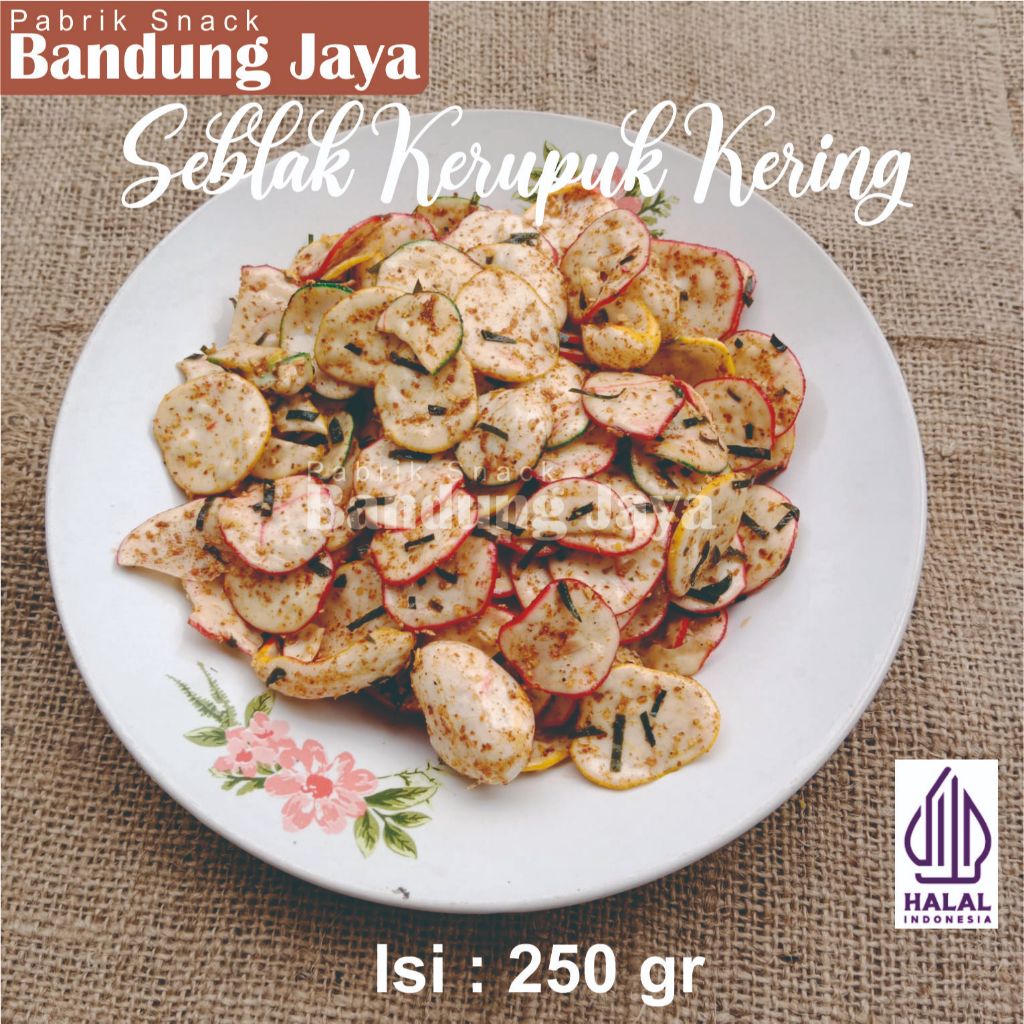 

Seblak Kering Isi 250g Kerupuk Bawang Daun Jeruk Kencur Rasa Original Pedas Cemilan Khas Bandung