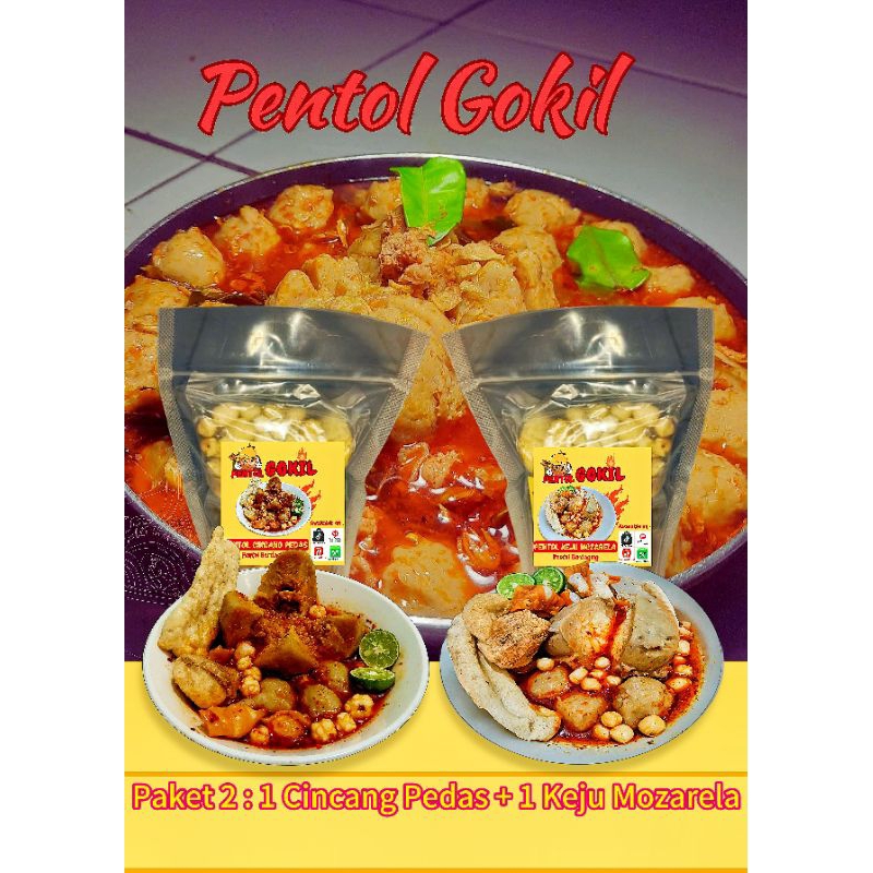 

Paket double 2 (Cincang pedas + Keju Mozarella) Bocirat Bakso Brutal