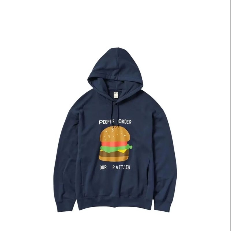 Sale Uniqlo x SpongeBob x CPFM Pullover Hoodie Original (Navy)