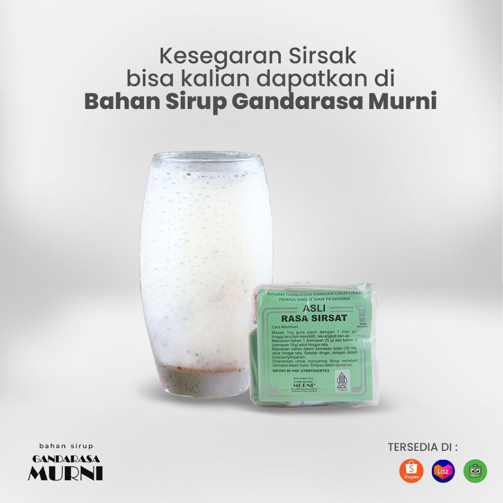 

SIRSAT - BAHAN SIRUP MURNI (GANDARASA MURNI)